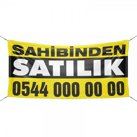 SATILIK KİRALIK AFİŞİ (BRANDA) 400 GR. LAMİNE BRANDA